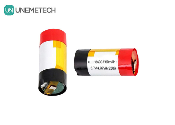 qualité  3A Discharge Cylindrical Polymer Lithium Ion Battery 18400 3.7v 1100mah LiPo Battery usine