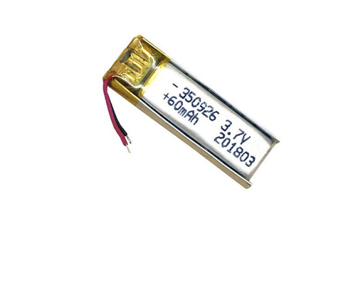 Plus de 500 cycles de vie Rechargeable 3,7V 60mAh Lithium ion polymère 350926 Batterie pour écouteurs