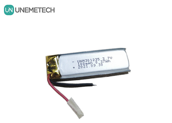 3.7V 100mAh 301235 Batterie polymère au lithium rechargeable pour appareils électroniques grand public