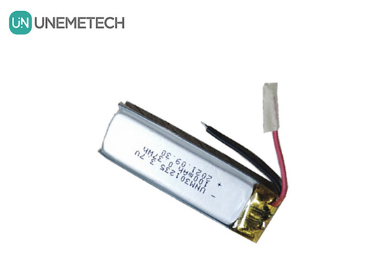 3.7V 100mAh 301235 Batterie polymère au lithium rechargeable pour appareils électroniques grand public