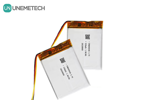 3.7V 530mAh batterie polymère au lithium personnalisée 403040 avec UL1642 longue durée de vie