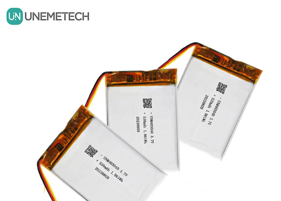 3.7V 530mAh batterie polymère au lithium personnalisée 403040 avec UL1642 longue durée de vie