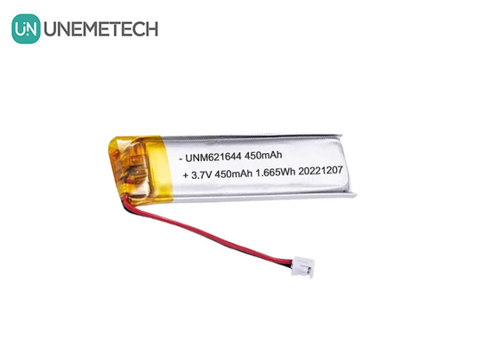 UNEMETECH 3.7V 450mAh batterie rechargeable Lipo personnalisée 621644 pour stylo électronique