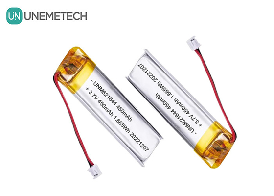 UNEMETECH 3.7V 450mAh batterie rechargeable Lipo personnalisée 621644 pour stylo électronique