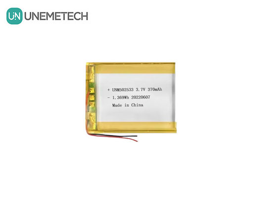 Batterie polymère au lithium-ion 502533 3,7V 370mAh Batterie polymère au lithium-ion rechargeable pour montre téléphonique