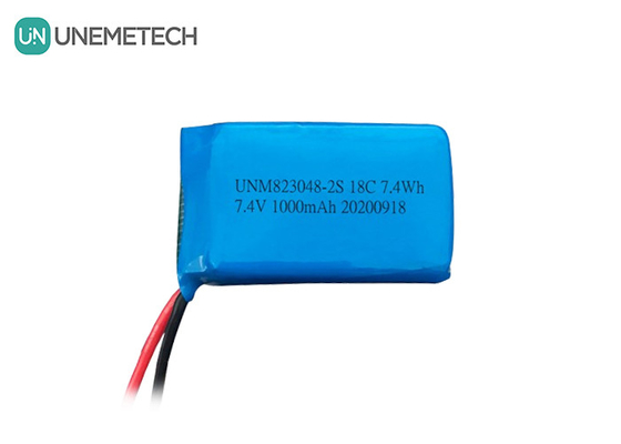 2S batterie LiPo à décharge élevée / batterie polymère au lithium 18C 7.4v 1000mah 823048