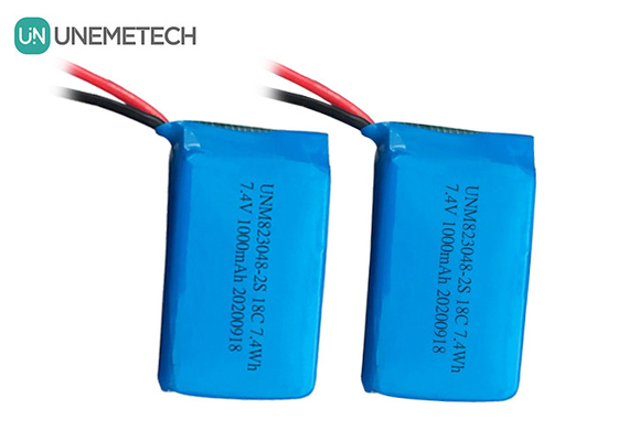 2S batterie LiPo à décharge élevée / batterie polymère au lithium 18C 7.4v 1000mah 823048