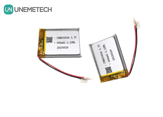 Batterie rechargeable au lithium-ion 503040 3.7V Lipo Batterie 600mAh avec panneau de protection pour le système d'alarme