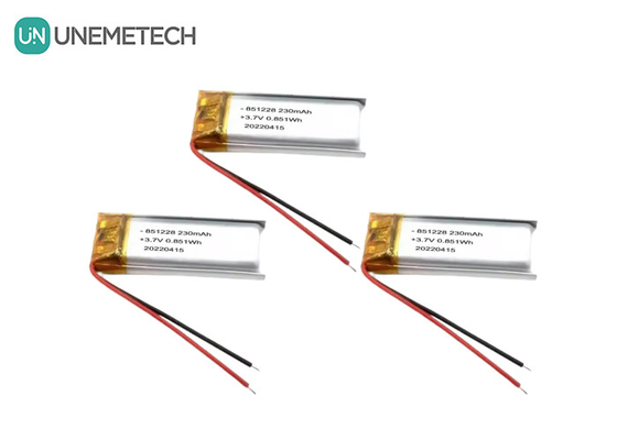 UNEMETECH 230mAh LiPo batterie 3,7V batterie polymère au lithium 851228 pour le stylo de télécommande