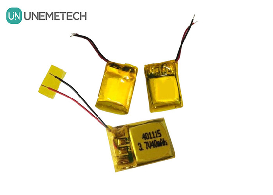 UNEMETECH 401115 Batterie au lithium polymère rechargeable / 3.7V 40mAh batterie pour écouteurs