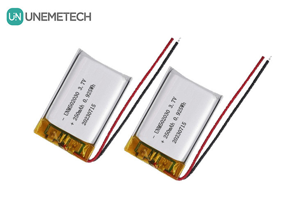 UNEMETECH 3.7V 250mAh batterie rechargeable au lithium polymère 502030 pour appareils de beauté