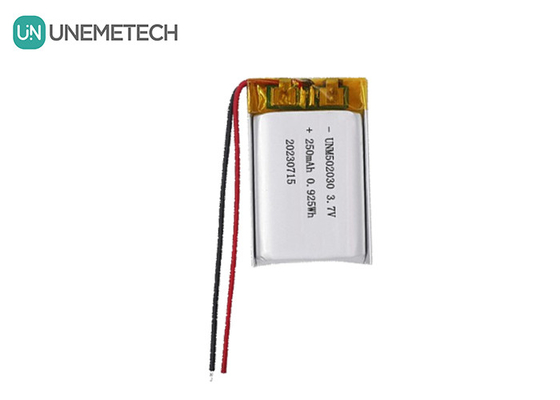 UNEMETECH 3.7V 250mAh batterie rechargeable au lithium polymère 502030 pour appareils de beauté