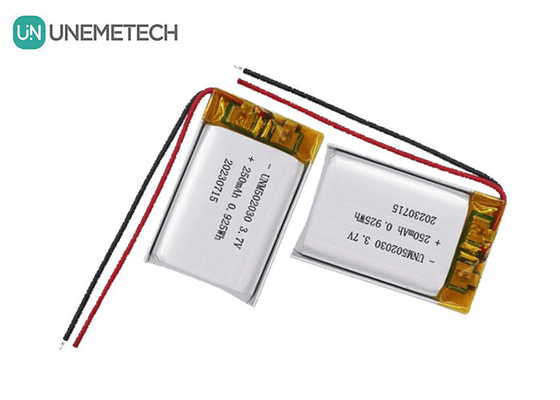UNEMETECH 3.7V 250mAh batterie rechargeable au lithium polymère 502030 pour appareils de beauté