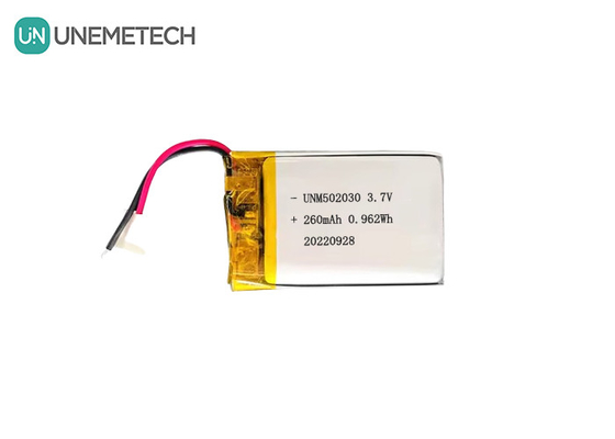 Piles Lipo rechargeables 502030 / 3.7V 260mAh Petite batterie au lithium polymère personnalisée