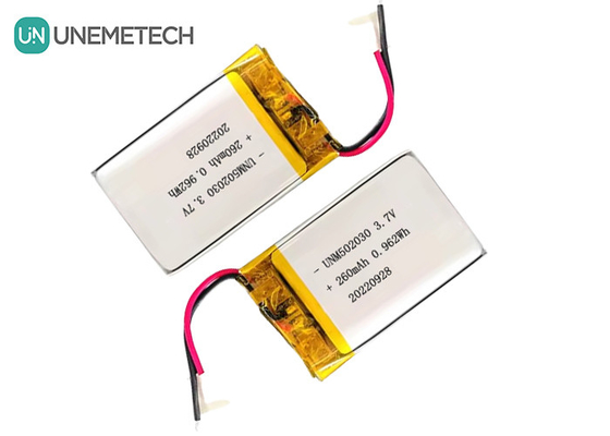 Piles Lipo rechargeables 502030 / 3.7V 260mAh Petite batterie au lithium polymère personnalisée