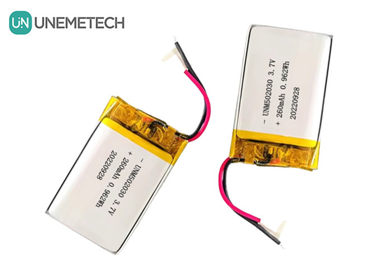 Piles Lipo rechargeables 502030 / 3.7V 260mAh Petite batterie au lithium polymère personnalisée