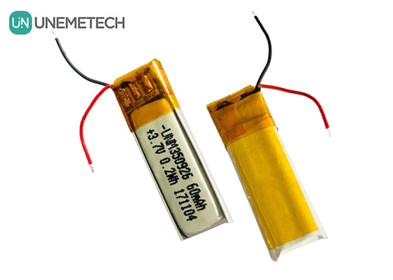 Plus de 500 cycles de vie Rechargeable 3,7V 60mAh Lithium ion polymère 350926 Batterie pour écouteurs