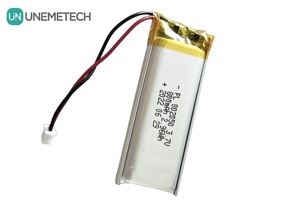 Batterie au lithium polymère rechargeable personnalisée 802050 3.7V 800mAh Li Poly Batterie pour la lumière d'appel