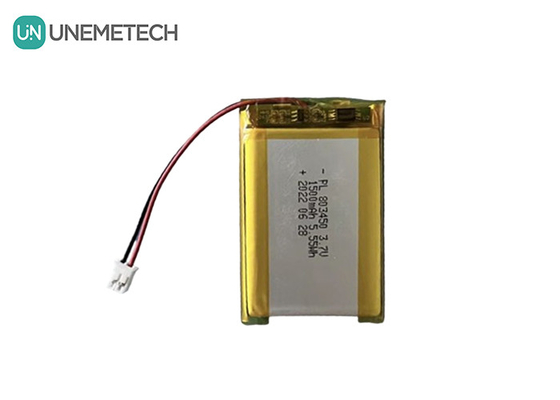 UNEMETECH 1.5A Batterie Li-polymère rechargeable 803450 / 3.7V 1500mAh Batterie au lithium-ion polymère
