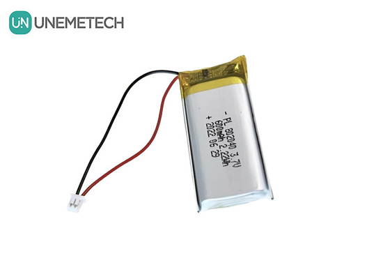 3.7V 600mAh Batterie rechargeable Li polymère 802040 pour produits électroniques