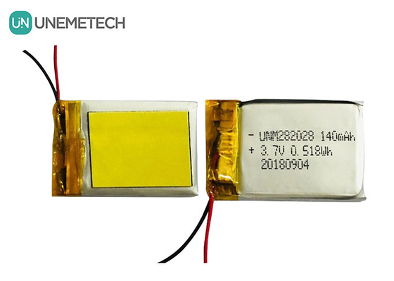 Batterie Lipo à faible auto-décharge 282028 / 3.7V 140mAh Batterie au lithium polymère pour appareils portables