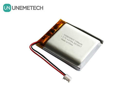 UNEMETECH 3.7V 1100mAh batterie au lithium polymère / longue durée de vie de cycle rechargeable Lipo 103035