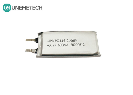 MSDS Approuvé 3.7V 800mAh Batterie rechargeable au lithium polymère 752145 pour appareils portables