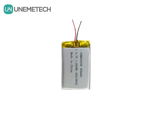 4.2V Batterie polymère au lithium rechargeable 602238 3.7V 450mAh pour appareils électroniques grand public