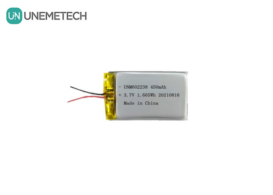 4.2V Batterie polymère au lithium rechargeable 602238 3.7V 450mAh pour appareils électroniques grand public