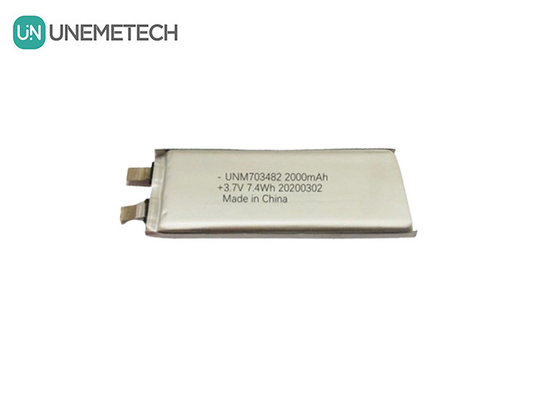 3.7V 2000mAh Cellule de batterie polymère au lithium 703482 personnalisée pour haut-parleurs Système robot intelligent