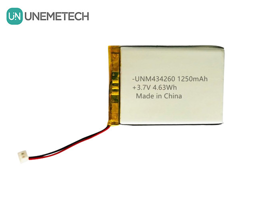 4.63Wh Pack de batterie rechargeable au lithium polymère 434260 3.7V 1250mAh pour le boîtier de charge