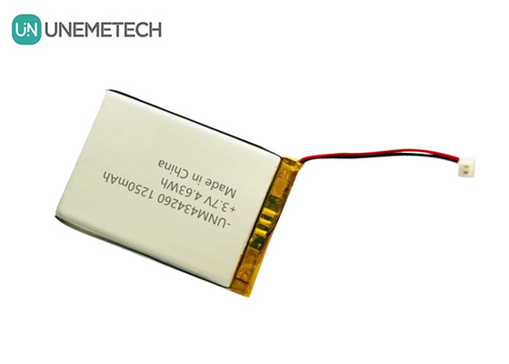 4.63Wh Pack de batterie rechargeable au lithium polymère 434260 3.7V 1250mAh pour le boîtier de charge