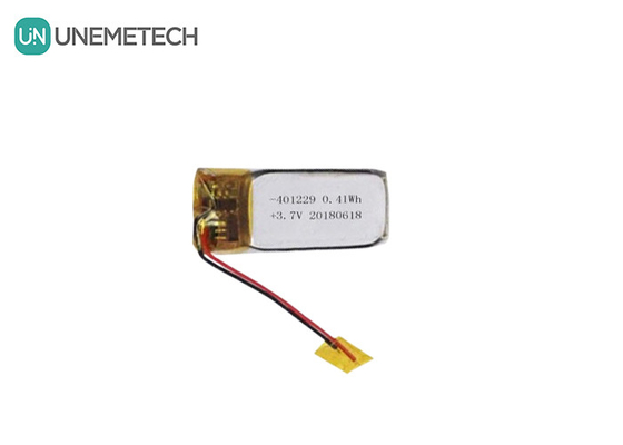 Batterie polymère Li-ion personnalisée 3,7 V 110mAh 401229 Petite batterie Lipo pour écouteur
