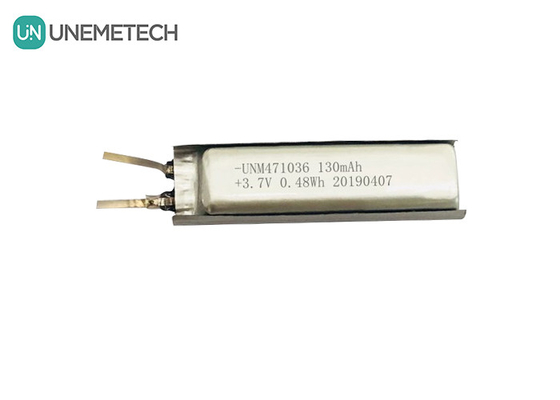 3.7 Batterie au lithium-ion polymère / CEI62133 Approuvée 471036 Cellule de batterie au lithium-polymère de 130 mAh