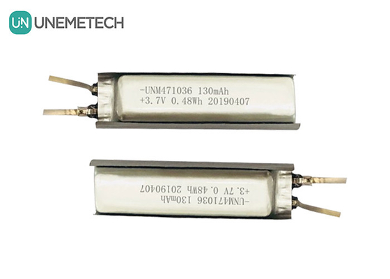 3.7 Batterie au lithium-ion polymère / CEI62133 Approuvée 471036 Cellule de batterie au lithium-polymère de 130 mAh
