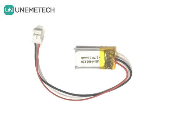 401120 3,7 V 55 mAh Piles Lipo personnalisées / casque Piles Lipo rechargeables