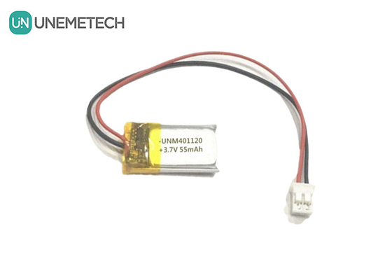 401120 3,7 V 55 mAh Piles Lipo personnalisées / casque Piles Lipo rechargeables