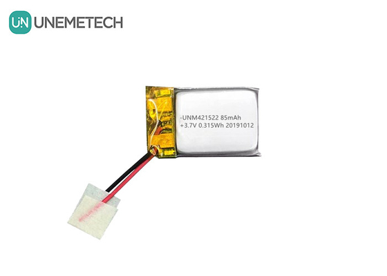 85mAh 3,7V Petite batterie polymère au lithium 421522 Rechargeable avec PCM et fil de plomb