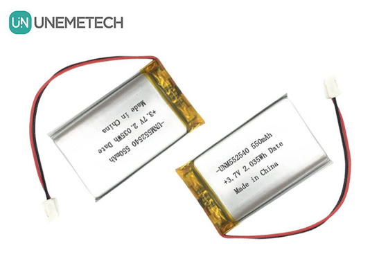 552540 Prismatique Argent Piles Lipo rechargeables 3.7V 550mAh Pour le détecteur de PET