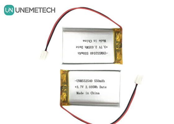 552540 Prismatique Argent Piles Lipo rechargeables 3.7V 550mAh Pour le détecteur de PET