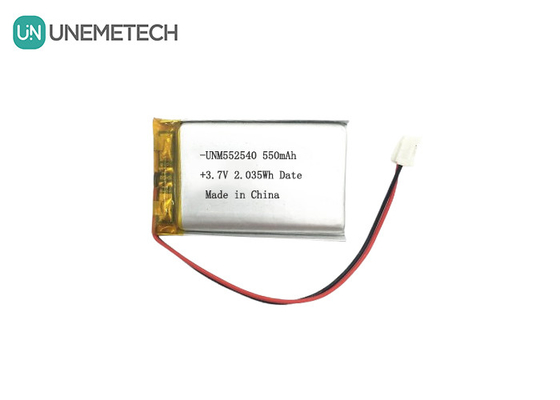 552540 Prismatique Argent Piles Lipo rechargeables 3.7V 550mAh Pour le détecteur de PET
