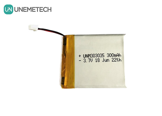 Batterie au lithium polymère de 300 mAh 303035 Voltage nominal 3,7 V Batterie Lipo MSDS approuvée