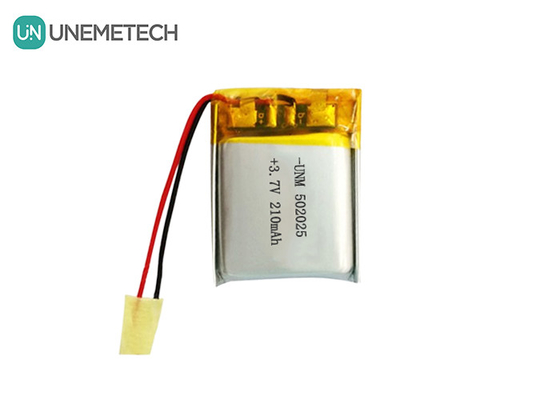 3.7V 210mAh batterie polymère au lithium personnalisée 502025 avec PCB et fils de plomb pour système de vélo électrique