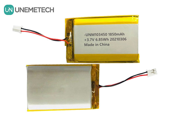 103450 3,7V 1850mAh batterie Lipo rechargeable IEC62133 UN38.3 MSDS Approuvée batterie au lithium polymère