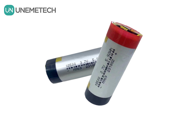 3A batterie LiPo cylindrique 3.7V 1600mAh 18500 batterie au lithium polymère pour les appareils électroniques grand public