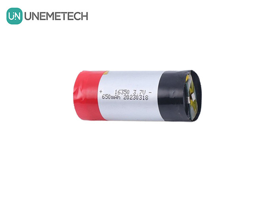 5A Batterie LiPo cylindrique à haute décharge 3.7V 650mAh 16350 Pour appareils électroménagers