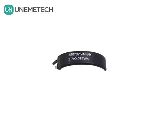 3.7V batterie LiPo incurvée 150732 Min Capacité 22mAh Piles Lipo en forme spéciale Cellules simples