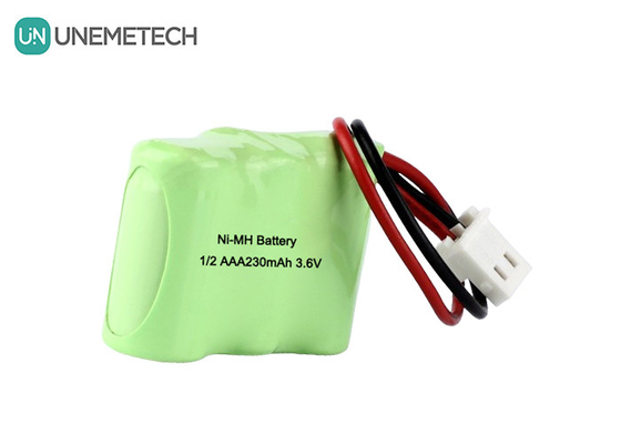 1/2AAA NiMH Packs de piles rechargeables 3.6V 230mAh Packs de piles rechargeables à colonne