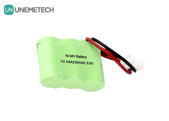 1/2AAA NiMH Packs de piles rechargeables 3.6V 230mAh Packs de piles rechargeables à colonne