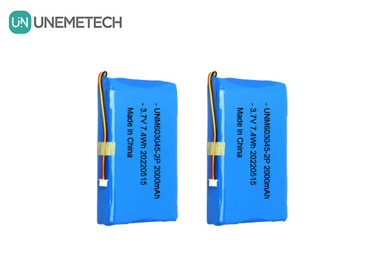 Batterie au lithium polymère de grande capacité 603045 2P 3.7V 2000mAh